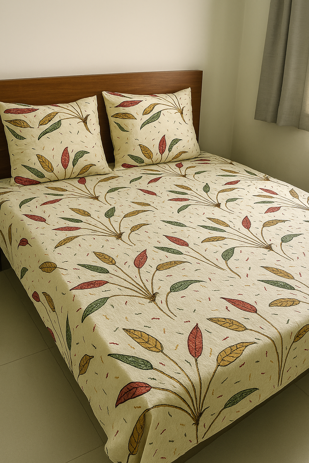 Autumn Leaf Cotton Bed Sheet Set